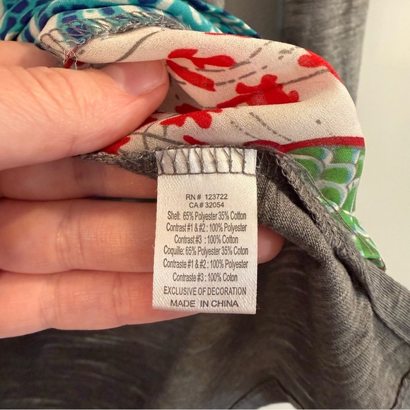 Women’s One September Colorful Patchwork Long Sleeve Top size medium - Picture 4 of 5